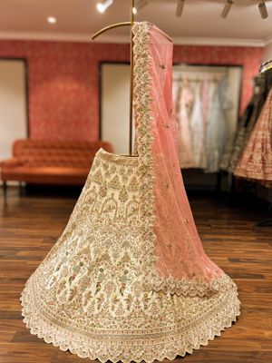 Peach Bridal Lehenga Latest Designer Collection with Prices
